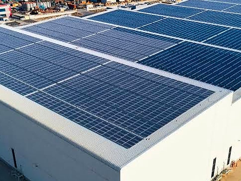 Rooftop solar on a factory